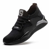 Men Work Shoes Steel Toe Safety Working Men Ankle Boots Anti-Smashing Causal Sport Sneaker Lightweight