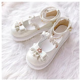 Women Shoes Flat Lolita Thick Bottom Lovely Soft Girl Lolita Round Head Shallow Mouth Low Heel Girl's