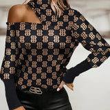 Sexy Off Shoulder Long Sleeve Tee Shirt Round Neck Spring Autumn Lady Hot Deals Tops Fashion Love Printing Women Clothing