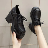 Breakj Platform Loafer Women's 2023 New Solid Color Single Shoes British Style Small Leather Shoes Platform Platform Thick Heel Leather