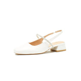 Breakj Sandals Women Summer 2024 New Square Head With Thick Heel High Heels Mary Jane Sandals Back Empty Single