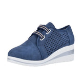 2022 New High Heel Lady Casual Women Sneakers Leisure Platform Shoes Breathable Height Increasing Shoes Women Flats Plus Size