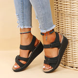 Breakj 2023 Plus Size Casual Fish Mouth Sandal Hot Roman Style Sandals Women Wear Velcro