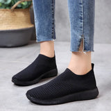 Breakj New Fly Weaving Shallow Mouth Low Help Light And Breathable One-Foot Pedal Round Head Large-Size Leisure Flat-Bottomed