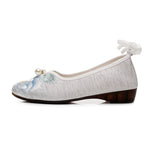 Breakj Flat Shoes Women Etiquette Pointed Shallow Single Shoes Formal Dress Work Shoes Fashion Embroidered Single