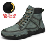 Men's Casual Boots Plush Warm Mens Ankle Boots High Quality Outdoor Men Boots Comfortable Motorcycle Boots Zapatos