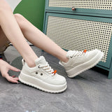 Breakj White Shoes Women 2023 New Fall Student Korean Version Versatile Casual Ins Trendy Platform Fashion Shoes