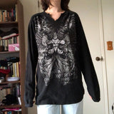Gothic Graphic Print Loose Tshirts Casual Retro Grunge Fairycore Tops Tee Streetwear Dark Academia 90s