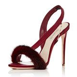 Banquet High-Heeled Sandals Ball Plush Sandals Chengdu Supply