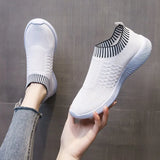 Breakj Hot Flying Weaving Lightweight Sports Casual Shoes Round Head Fashion Size 43 Women's Single