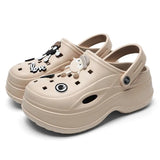 Eva Chunky Platform Sandals Women Summer 2024 Thick Bottom Clogs Garden Shoes Woman Closed Toe Non-Slip Beach