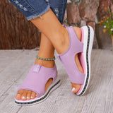 Fashionable Large-Size Flat-Soled Women's Sandals In