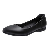 Women Flats PU Leather Shoes Office Work Ladies Shoes Oxford Shoes for Women Fashion Designer Round Toe Femme