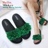 Bow With One Word Drag Direct Selling Leisure Beach Cold Slippers Korean Version Of Sweet Girl Drag