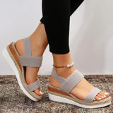 Women's wedge heeled fashion sandals, summer fish mouth loose set foot platform
