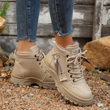 Breakj Shoes Children's Shoes 2025 New Winter Large-Size Casual Plus Velvet Winter Shoes Korean Version Of The Students' Women's Shoes High-Top