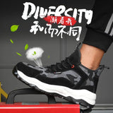 Lightweight Safety Shoes Mesh Breathable Anti-piercing Work Shoes Sports Shoes Steel Toe Shoes Indestructible Safety