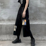 pants men and women 2020 new summer overalls Korean Harajuku students loose high waist casual cropped straight