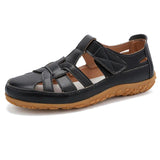Breakj Size 35-44 Summer Handmade Retro Sandals Soft-Soled Mom Shoes Magic Stick Casual Women's Shoes Beach