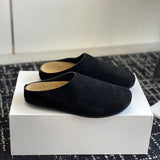 Breakj And Autumn 2025 New Birkenish Shoes Women Thick Soles Row One Foot Lazy Boken Bag Half Slippers