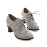 Breakj Rock Single Shoes High Heel Thick Front Belt Large Size Women's Shoes