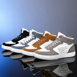 New Extra Large AJ Men's Shoes Korean Trend High Upper Board Shoes Black And White Panda