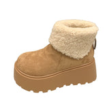 Breakj Integrated Snow Boots Plus Velvet Low Help Thickened Velvet Outside The Northeast Wear-Resistant Anti-Slip Thick-Sed Thick-Solvable Winter Cotton