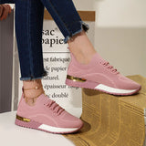 Women Sneakers Knitted Breathable Light Running Shoes Plus Size Solid Ladies Shoes Comfortable Summer Female Flat