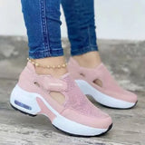 Women Vulcanized Shoes Platform Shoes Woman Solid Color Ladies Shoes Casual Breathable Wedges Ladies Walking