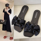 Flat-Soled Slippers Women Wear 2023 Summer New Korean Version Of Bowknot