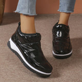 Breakj Boots Women's Plus Size Winter New Canvas And Velvet Thick Warm Large Size Women's Boots Cotton