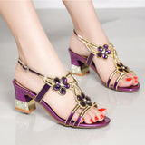 The Summer Of 2024, The New Fashionable Diamond Flat-Soled Sandals, Fairy Sandals, Simia Crystal Sandals Are Worn