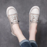 Breakj And Summer Soft Leather Soft Soles Women 2023 Flat Leathery Lazy Shoes Women's Shoes