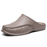 Summer Men's Half Sole Slippers Classic Closed Toe Sandals Slipper Mule Clogs Men Flip Flops 40-47 Plus Size Garden