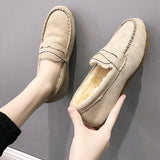 Loafers Moccasins Woman Soft Bottom Non Slip Female Flats Shoes 2021 Autumn Spring Slip On Sewing Ladies Lazy Shoes