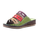 Sandals Women Summer Women Premium Orthopedic Open Toe Sandals Breathable Leather Casual Female Platform Retro