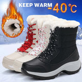 Winter Fur Warm Snow Boots Ladies Warm wool booties Ankle Boot Comfortable Shoes plus size 42 Casual Women Mid