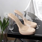 Clear Heels shoes Women Sandals Summer Shoes Woman Transparent Pvc High Pumps Wedding Jelly Buty Damskie High