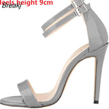 2023 Women Sandals Summer Fashion Brand Thin High Heels Ankle Strap Gladiator Sandal Narrow Band Party Pump