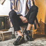 Breakj Size Business Casual Leather Shoes Belt British Breathable Leather Shoes Male Trend Rock Carved Leather Shoes Male