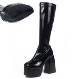 Brand Punk Goth High Heels Platform women's Boots Trendy Sexy Luxury Big Size 48 Stylish Sexy Elegant Women