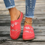 Size Small Flower Semi-Slippers Women's Womens Slippers Large Size Thick-Soled Baotou Women's