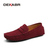 Spring Summer NewMen's Loafers Comfortable Flat Casual Shoes Men Breathable Slip-On Soft Leather Driving Shoes
