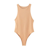 Women Bodycon Slim Elastic Bodysuit 2020 Fashion Elegant Ladies Casual Club Party Sleeveless Bodysuits Femme