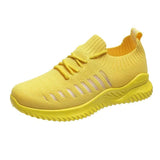 Summer Women's Sneakers Women Running Sport Shoes Woman White Pink Yellow Sneakers Tennis Light Mesh Vulcanize Basket