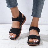 Breakj New Ladies Wedge Sandals Wedge Beach Sandals One Line Velcro