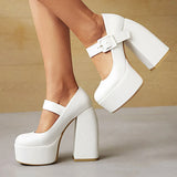 Female Ankle Strap Pumps Buckle High Heel Platform Women Mary Janes Pumps 2022 New Arrivals Cosplay Trendy