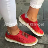 Single Shoes Women 2023 Summer New Flat Ribbon Set Foot Spell Color Large Size Women's