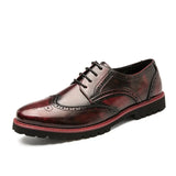 Brogues Men Dress Shoes Business Lace Up Men Loafers Formal Oxford Men Wedding Party Shoes Zapato Hombre Plus Size