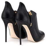 Women's Black Fish Mouth Super High Heel Waterproof Desk Ankle Boots Spring And Autumn Chengdu Large Size
